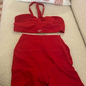 Red sport body set set active
